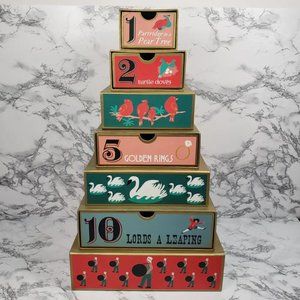 Harry & David Twelve Days Christmas Tower Drawer Box